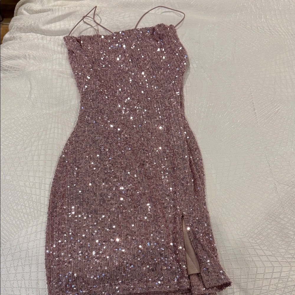 Windsor Glittering Pink Sequin Mini Dress